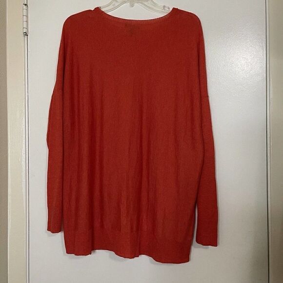 EILEEN FISHER Orange Knit Long sleeve Lightweight sweater top size Small - Picture 4 of 4